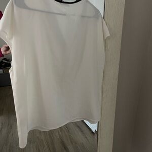 Calvin Klein White Boxy Short Sleeve Blouse